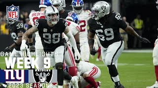 New York Giants vs. Las Vegas Raiders | 2023 Week 9 Game Highlights