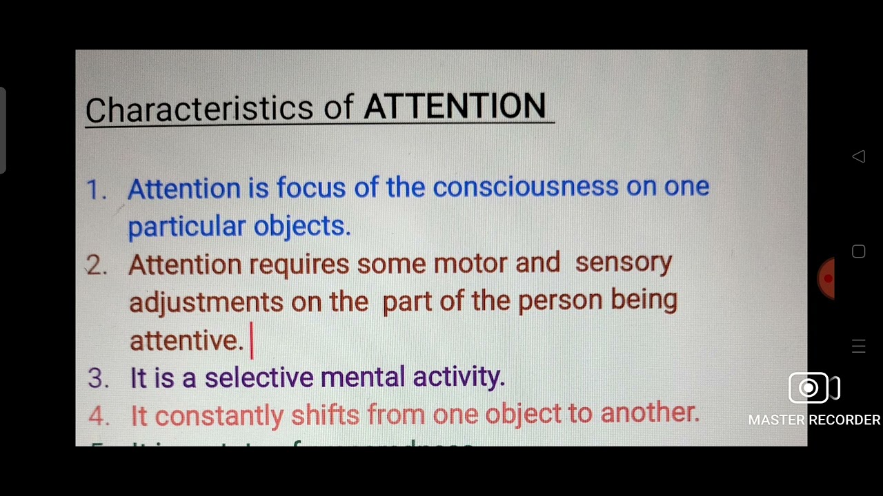 ATTENTION - Definition, Types, Characteristics, Span And Determinants ...