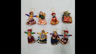 Rajasthani Puppets Key chain handmade doll Jaipur Rich Arts and craft