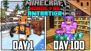 I Survived 100 Days in ANTARCTICA in Hardcore Minecraft... Here's What Happened