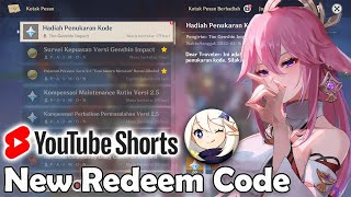 Genshin Impact 2.5 New Redeem Code - Kode Penukaran Genshin Impact 16 Februari F2P #shorts