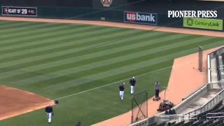 Video: #MNTwins reliever Casey Fien takes a test run on a new toy: motorized skate board.