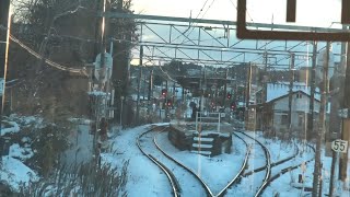 仙石線の手樽駅～高城町駅間を走行する205系3100番台の前面展望