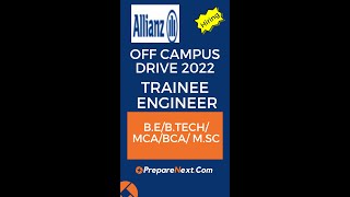 Trainee Engineer | Allianz Technology Off Campus Referral Drive 2022 | IT Job | Engineering Job