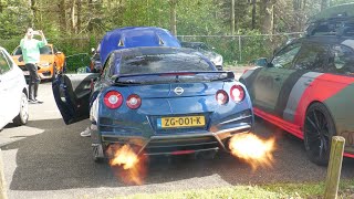 680HP Nissan GT-R R35 with Custom Exhaust - HUGE Flames, Turbo Sounds \u0026 Accelerations!