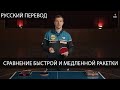 Сравнение быстрой и медленной ракетки