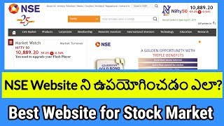 NSE Website in Telugu | Stock Market Tutorials for Beginners | Best Website for Stock market