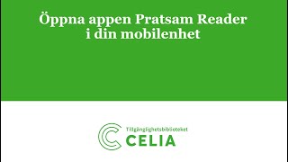 Öppna appen Pratsam Reader på din mobilenhet