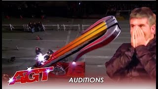 The Human Fuse Sets Himself On Fire In Most DANGEROUS Act! | America's Got Talent 2019
