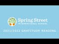 2021/2022 Gratitude Reading - Spring Street International School