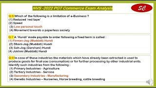 NVS PGT commerce exam analysis Part 2 I KVS I HPSC PGT commerce.