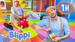 Blippi Learns to Jump and Sing at the Indoor Play Place! Educational Videos for Kids