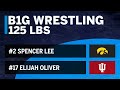 125 LBS: #17 Elijah Oliver (Indiana) vs. #2 Spencer Lee (Iowa) | 2019 B1G Wrestling