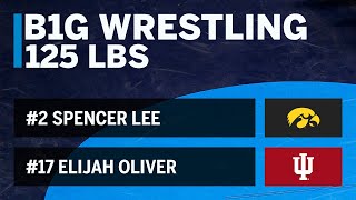 125 LBS: #17 Elijah Oliver (Indiana) vs. #2 Spencer Lee (Iowa) | 2019 B1G Wrestling