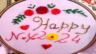 Happy New year embroidery design#happynewyear embroidery work