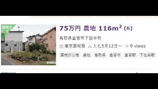 鳥取　倉吉市　下田中　農地 ７５万円