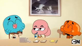 Gumball and his Fish Darwin Laughing When Anais Putting mustard And He Fart for 10 Hours