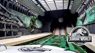 Jurassic World The Ride 4K Front Seat POV - Universal Studios Hollywood