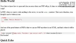 PHP Tutorial | Hello World