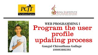 Web Project Task 11 | eshop - web programming 1 | Java Institute | Gangul Gallage