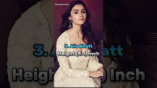 Top 10 Short Heights Bollywood Actress #shorts #actress