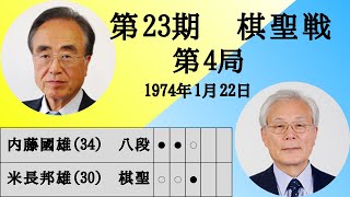 【将棋】名局のAI解析　 第二十三期棋聖戦五番勝負第四局　内藤國雄VS米長邦雄　対抗形(中飛車 VS 4六金戦法)（主催：産経新聞社、日本将棋連盟）