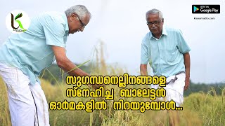 സുഗന്ധനെല്ലിനങ്ങളെസ്നേഹിച്ച  ബാലേട്ടൻ ഓർമകളിൽ  നിറയുമ്പോൾ #GANDHAKASHALA FARMING IN WAYANAD