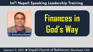 Finances in God's Way-  Dr. Balkrishna Sharma