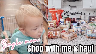 SHOP WITH ME & GROCERY HAUL | SINGLE MOM OF 3 | BUDGET FRIENDLY GROCERY HAUL