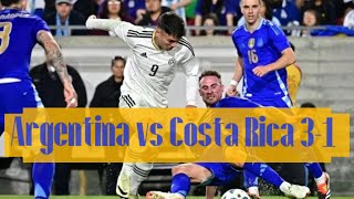 Argentina vs Costa Rica 3-1 Highlights: International Friendly Match – March 27th, 2024.