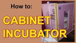 How to: Cabinet Incubator - 240 quail egg incubator