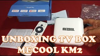 MECOOL KM2 UNBOXING Android TV Box 4k certificado prime video netflix youtube google Disney