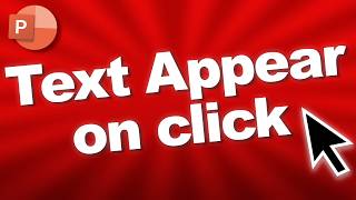 Make Text Appear On Click In PowerPoint Quick Tutorial
