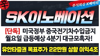 [sk이노베이션 주가전망] '단독' 4분기 대규모흑자 올해 이익 4조 목표주가 30만원상향 드론 전기선박 UAM에도 배터리 들어가