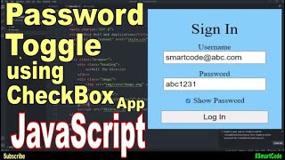 Password Toggle In JavaScript | JavaScript Project For Students | #SmartCode