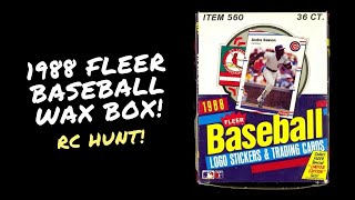 1988 Fleer Baseball Wax Box Break! RC Hunt!