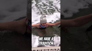 Freezing cold water! #winter #swimming #daredevil