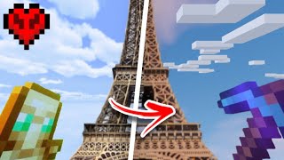 I Recreated The Eiffel Tower In Minecraft Hardcore