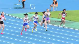 秋田県選手権2023　女子100m予選　吉澤　20230701