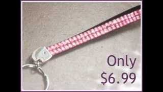 Pink Bling Keychain by BooJee Beads