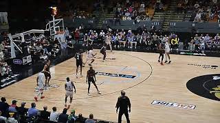 Vancouver Bandits' Tazé Moore dunks vs. Calgary Surge in 4th quarter of CEBL West Final 8/9/24