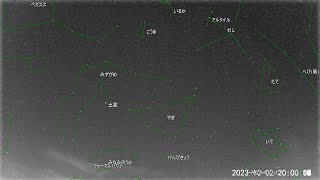 2023年10月02日-03日の星空（タイムラプス）