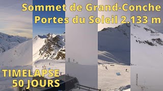 Champéry - Les Crosets - Champoussin - Morgins / Portes du Soleil ⏩ Timelapse 50 jours