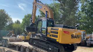 The new SANY excavator SY215C in Latvia