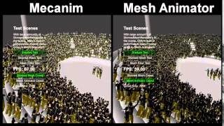 Mesh Animator Unity Crowd Comparison