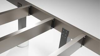 Clickdeck Subframe | Inline Bearer Straight Joist Bracket | 150 & 200 Profile