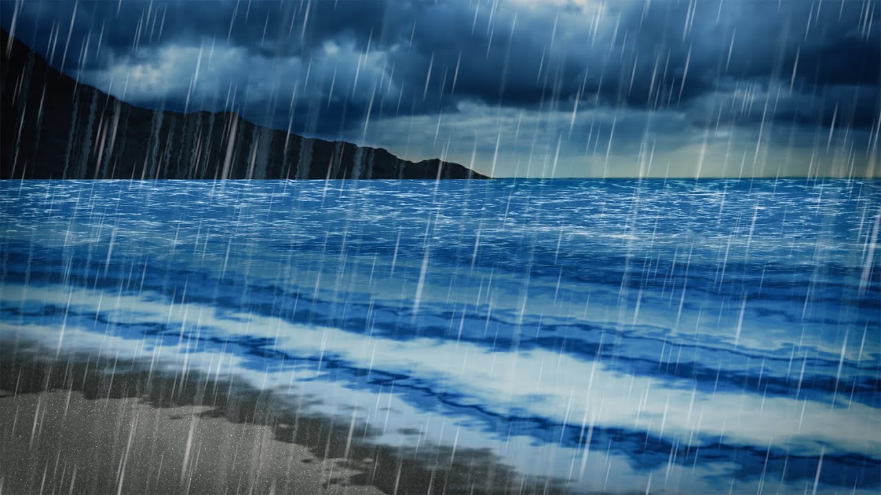 Rain Ocean Sounds Sleep Study Focus 10 Hours White Noise