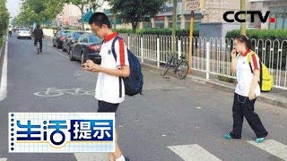 《生活提示》 走在路上别分心 边玩手机边走路导致交通事故频发 20181007 | CCTV