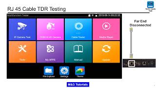 M\u0026G 02   IP RJ45 TDR Cable Testing   IP CCTV Tester