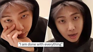 RM Got ROBBED! RM POSTS QUITTING SOCIAL MEDIA After DELETING Instagram? Staff Talks RMs Condition!